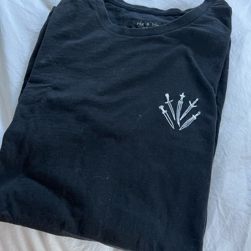 Rag and Bone Embroidered Sword T-Shirt